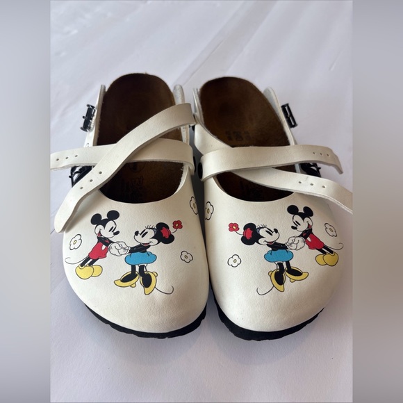 Disney White Clogs Mickey & Minnie Mouse size 6 - Picture 2 of 11